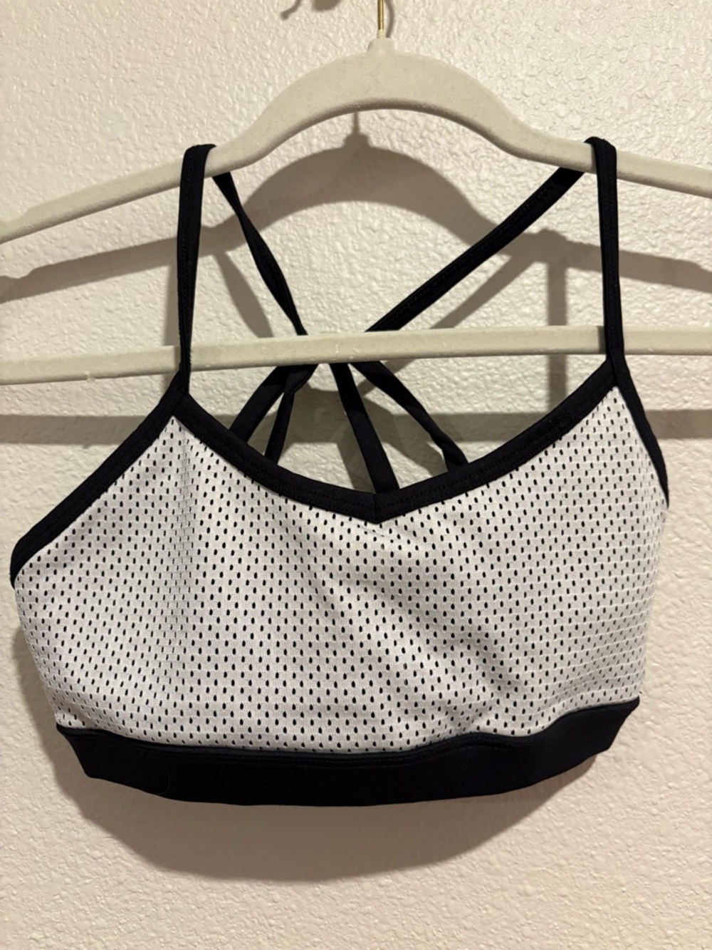 Forever 21 Black & White Mesh Sports Bralette